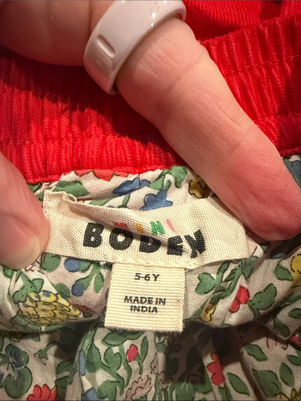 Mini Boden Red Corduroy and Denim skirts- set of 2